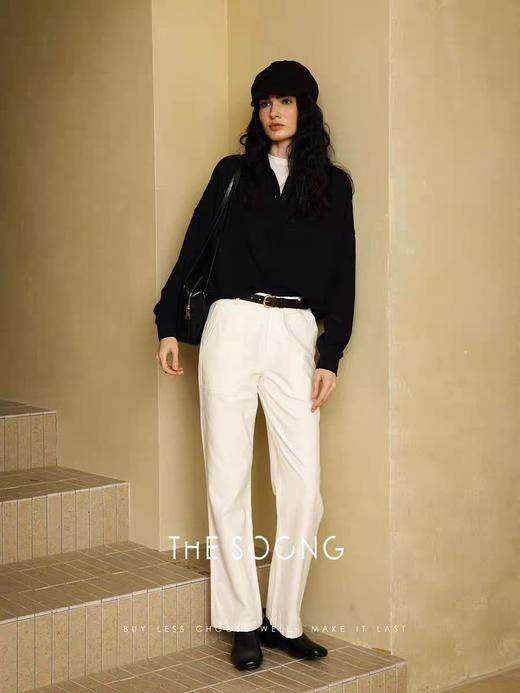 THESOONG"赫里主义"莱赛尔羊毛抗皱可机洗polo领长袖上衣DWY5437 商品图3