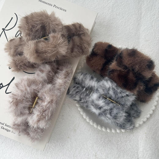 豹纹毛绒一字抓夹-纪念日百货门店同款165293497 商品图2