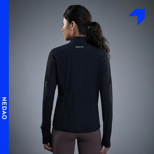 内道聚能卷立领拼接外套透气女士马拉松跑步外套 商品图4