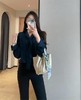 优雅轻奢飘带垂坠丝滑缎面V领OL温柔衬衫 商品缩略图11
