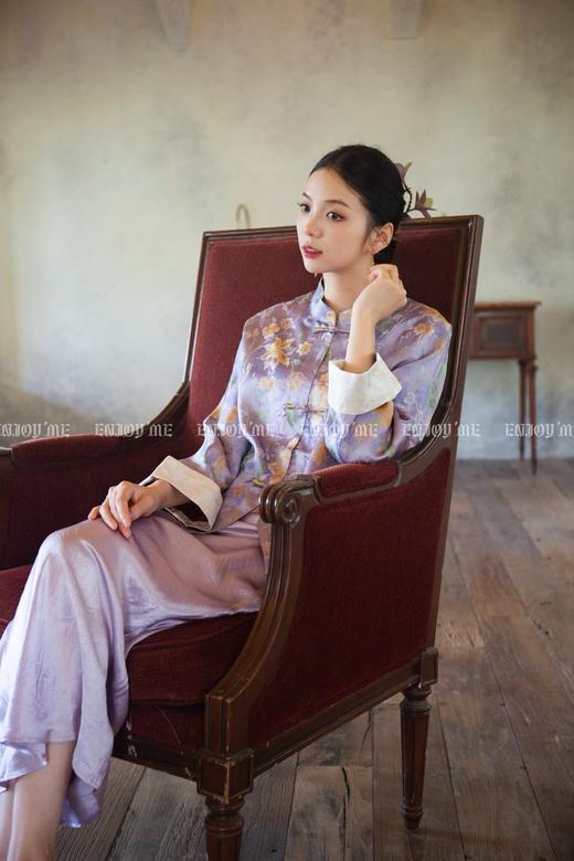 【门店同款】ENJOY秋季云敛-东方画笔金丝晕染花外套 164843354 商品图10