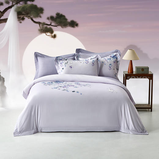 多喜爱 山海经系列全棉磨毛四件套 榴开福至/投桃喜禄/葡天同乐hl【云柔全棉】【温润磨毛】【芬纳诺抗菌】【出框工艺】温暖舒适 国风山海 多款可选 商品图6