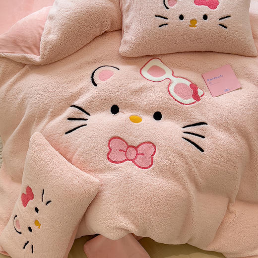 自然醒大版羊羔绒毛巾绣四件套QJ 商品图4