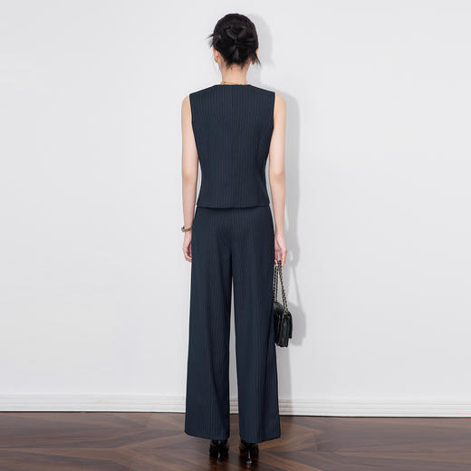 「高货wl」全新升级【铂金会员468/天猫629/差价161】(99229)洛诗琳2025秋季老钱风知性西装马甲直筒阔腿裤两件套女 商品图2
