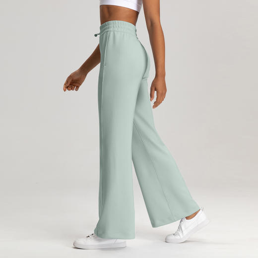 跃牌【倚窗听雨】Athena lulu兰精莫代尔直筒裤女调节扣螺纹宽松运动健身瑜伽长裤CK132 商品图1