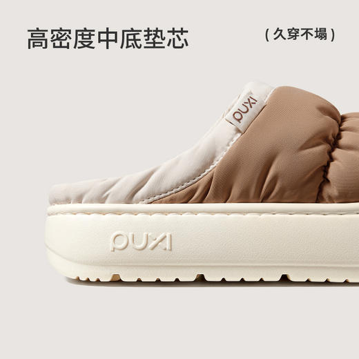 2025秋冬上新朴西云窝棉拖鞋女厚底冬季家居保暖防滑加绒软底拖 商品图1