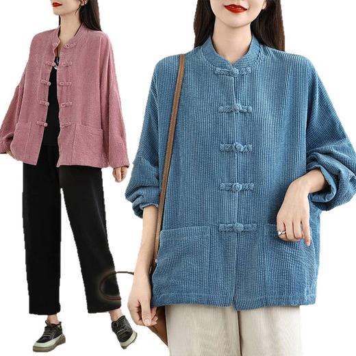 GYH B106-845休闲简约复古灯芯绒上衣宽松对襟盘扣立领外套 商品图4