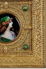 独角鹿西洋古董 20世纪初法国出品新艺术风格花叶造型铜鎏金精雕边框镶嵌淑女肖像主题珐琅彩绘细密画 商品缩略图2