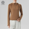 跃牌【砂洗空气层系列】女砂洗半拉链帽衫W11M1 商品缩略图1
