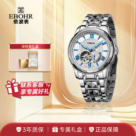 依波手表男潮流商务镂空手表钢带男士手表机械表1073