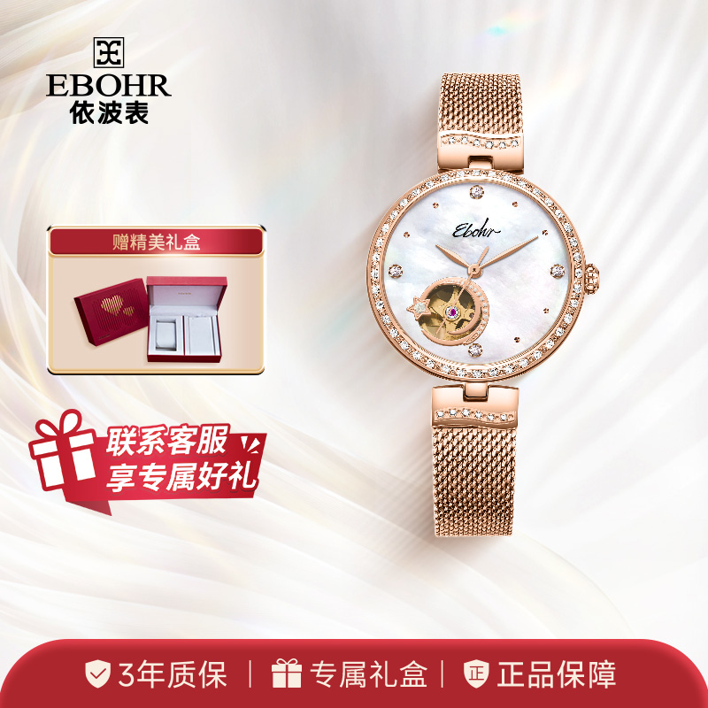 依波（EBOHR）自动机械镂空女表星空简约时尚5639