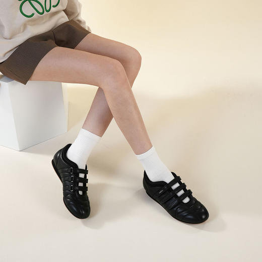 Westory2025年秋季平跟薄底运动鞋魔术贴休闲深口单鞋S2S25CM76421 商品图1