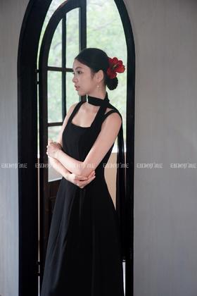 【门店同款】ENJOY秋季轻礼服赫本风气质无袖连衣裙 165844025