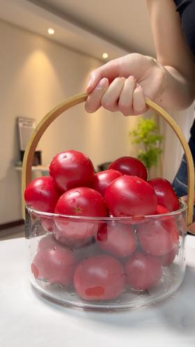 【玫瑰大番茄顺丰快递】0农残玫瑰大番茄—生食番茄高端品种 果肉脆甜多汁 自然成熟 低糖低热量 沙瓤果肉 果实呈暗红色 权威农残检测+重金属检测