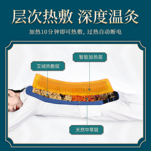 新款【发热艾绒腰带】升级红花玫瑰内胆电热艾绒暖宫无烟发热家用办公护腰暖腹宫寒神器 商品图1