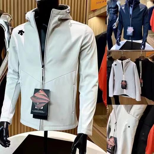 高品质， 迪桑特男士户外软壳防泼水连帽加绒夹克外套 商品图1