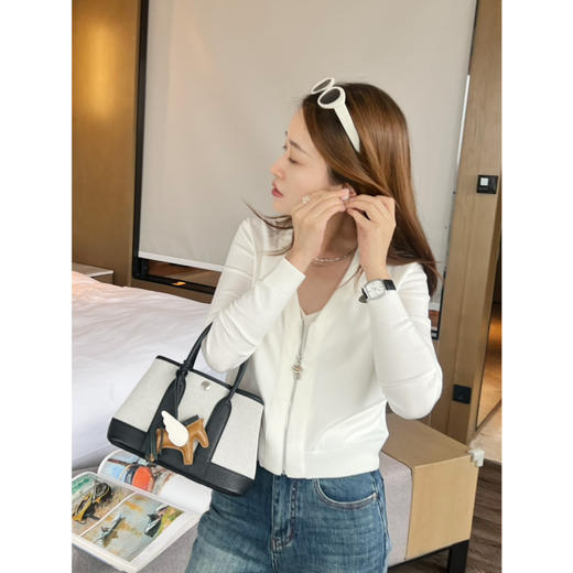 2509213    棉真丝 V领开衫 商品图6