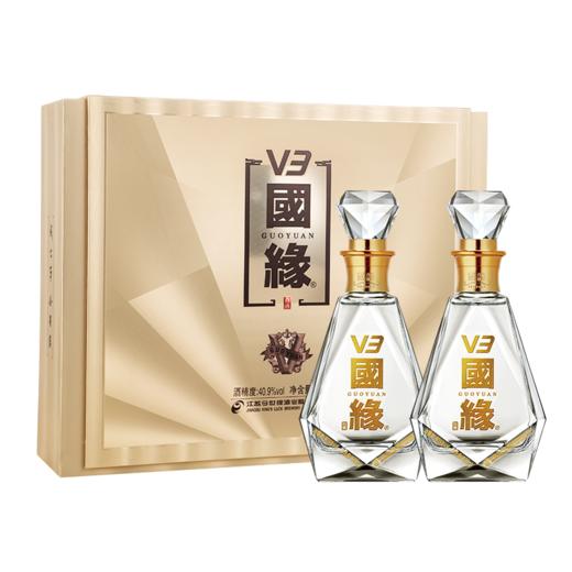 国缘V3 浓香型白酒 40.9度 500ml*2瓶 礼盒装 商品图1