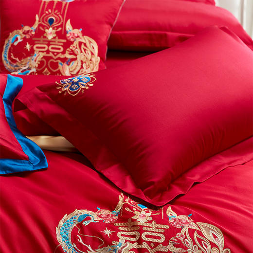 【6楼】富安娜婚庆床单四件/囍缘，牌牌价3699元，活动价1599/1699元 商品图3