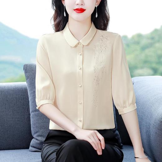 仿真丝衬衫妈妈洋气宽松显瘦KQL2388 商品图2