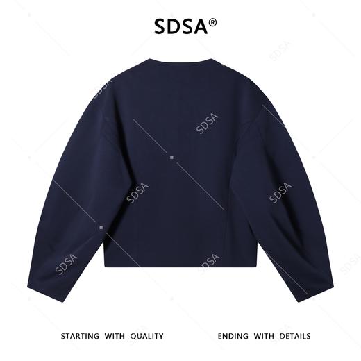 SDSA男士秋冬新款痞帅男装潮牌纯色短款无领廓形夹克外套时尚百搭 商品图5