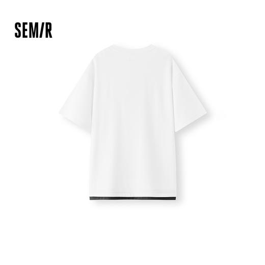 [商场同款]森马短袖T恤男拼色假两件上衣华夫格肌理感2025秋新款 商品图1