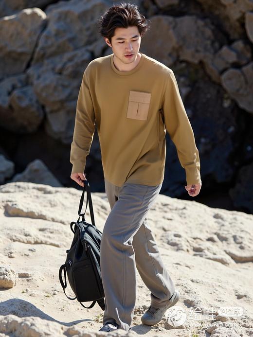 佐丹奴男装25年商场同款弹力保型长袖T恤01025254 商品图0