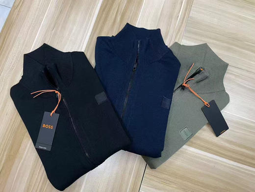 原单正品 BOSS男士秋款棉羊绒混纺针织夹克 商品图7