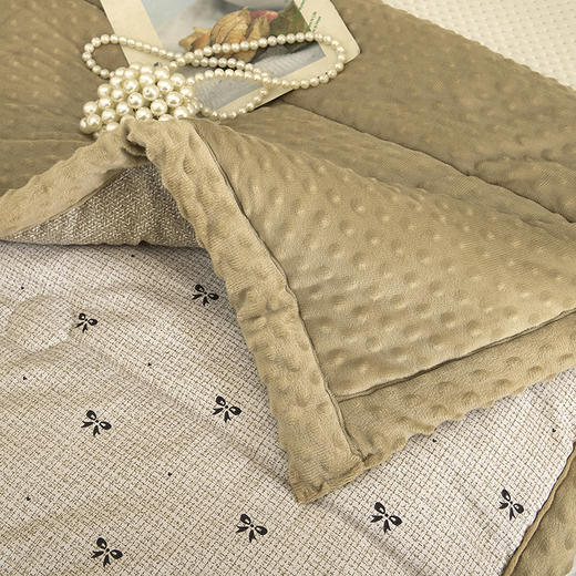 金百荷A类3D豆豆绒盖被印花豆豆被盖毯秋冬被 商品图2