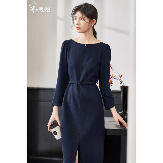 剩S/M/L 米思阳2026春季新品【法式茶歇裙】春季气质优雅开叉设计连衣裙女3931 商品图0