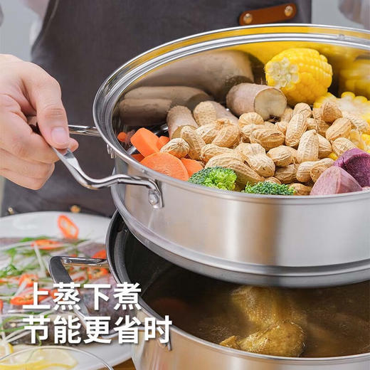 斯阁睿 斯阁睿煎炒锅 SGR-CJ006304不锈钢蒸锅 28cm 商品图2