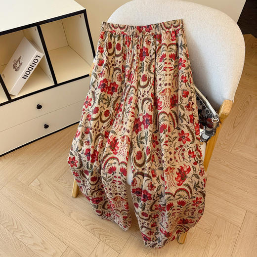 GYH 9359复古休闲休闲印花弧形弯刀裤 商品图1