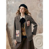 【暖冬内购】两三事 漂流日记 2025秋冬新款英伦风毛织提花贴袋毛呢外套女宽松 商品缩略图0