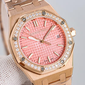 Noob official➕新女款AP 爱彼皇家橡树系列77350 77351型号机械腕表！直径34mm。搭载Calibre 5800自动上链机芯，采用该款式特别设计的玫瑰金自动摆陀（零故障）‼️‼️