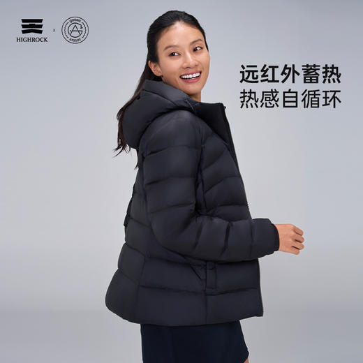 天石鹅铠甲秋冬鹅绒羽绒服女款收腰显瘦短款百搭连帽保暖G338 商品图4