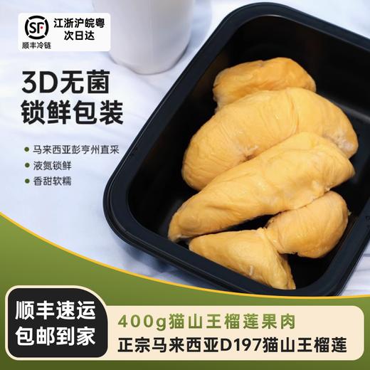 『叻油榴』马来西亚进口D197猫山王榴莲果肉树熟冷冻新鲜水果AA果果肉 商品图0
