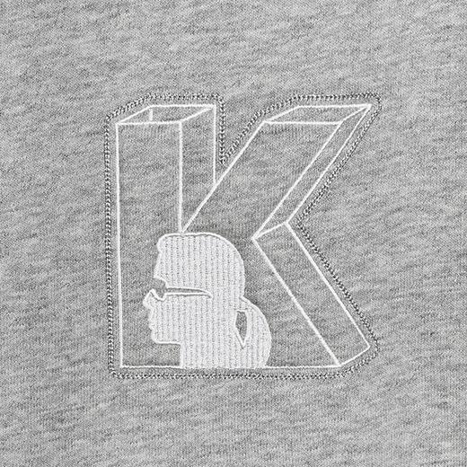 【KARL LAGERFELD】垫棉刺绣连帽套头卫衣 商品图4