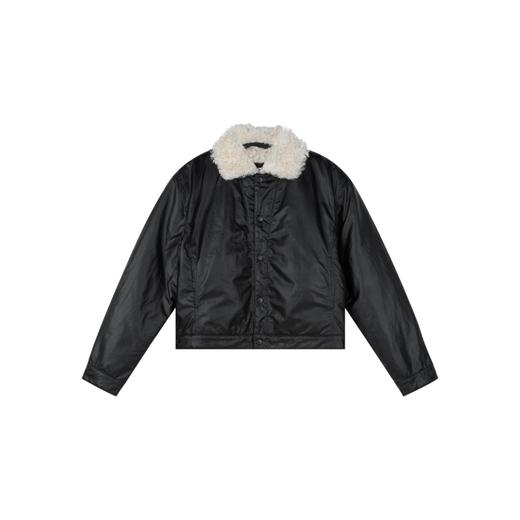 oneup油蜡感羊羔毛棉服外套 商品图5