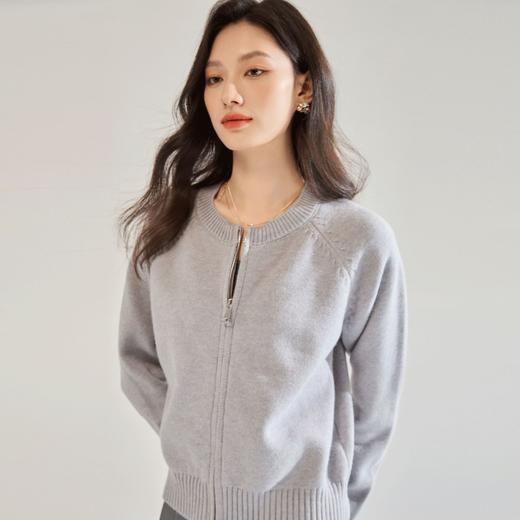 「高货sh」全新升级【铂金会员257/天猫339/差价82】(52427)洛诗琳法式圆领设计感针织外套2025秋季新款气质毛衣开衫 商品图2