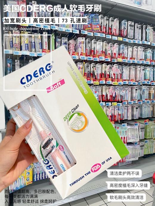 【家居百货】【美国CDERG成人软毛牙刷】牙刷消耗品！一年四季都需要赶紧囤起来！ 商品图2