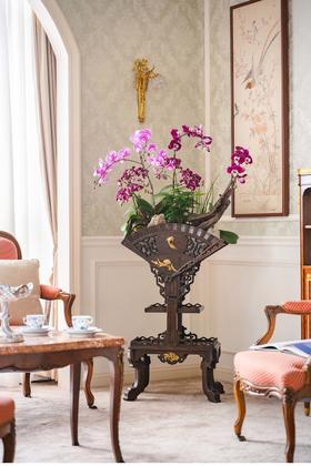 【已售】独角鹿西洋古董 1880年代法国出品VIARDOT东方风格蟠龙花卉主题铜鎏金精雕装饰胡桃木多层酒架