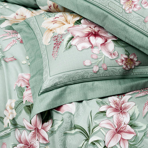 【6楼】富安娜温暖床单四件/百合凝香，牌牌价3860~4160元，活动价888元大小同价，再赠送零压对枕1对 商品图3