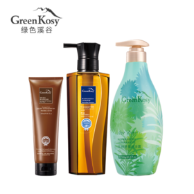 澳洲原装进口绿色溪谷洗护套装（500ml椰油洗发+700ml沐浴+280ml发膜）国产/进口版本随机发