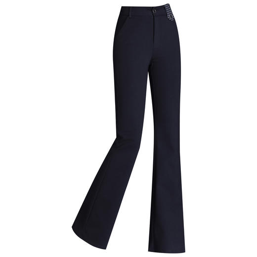 QYM 9849-Y微喇西装裤弹力高腰休闲裤宽松大码裤 商品图4