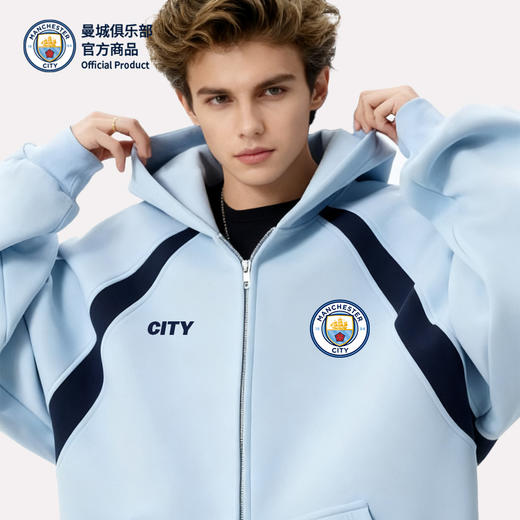 【官方正版】曼城俱乐部 | 秋季新款拼色外套连帽长袖上衣运动休闲 商品图2