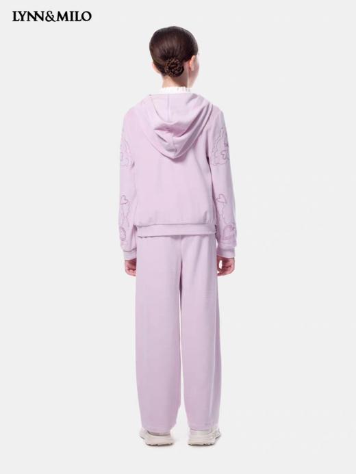 【春上新】8楼LYNN&MILO 琳麦罗  亲子女童2025春秋新款外套运动连帽套装可两件套上衣+长裤子 商品图2