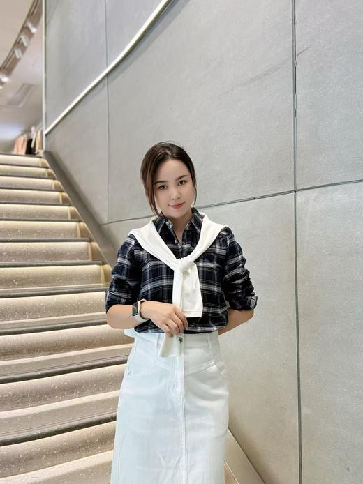 佐丹奴女装SS25商场新款梭织格子衬衫05345609 商品图5