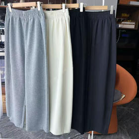 曼巴棉休闲裤！女款2025秋季新款高腰宽松垂感阔腿小个子运动直筒卫裤！