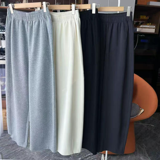 曼巴棉休闲裤！女款2025秋季新款高腰宽松垂感阔腿小个子运动直筒卫裤！ 商品图0