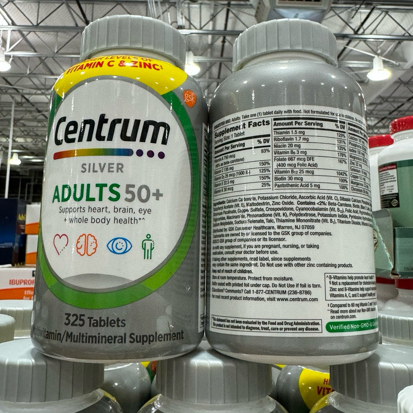 折扣特价📣美国🇺🇸直邮特价265元🉐包税包邮到手了🔥善存银片复合维生素(50岁以上) 325 粒，专为五十岁以上的中老年人设计！